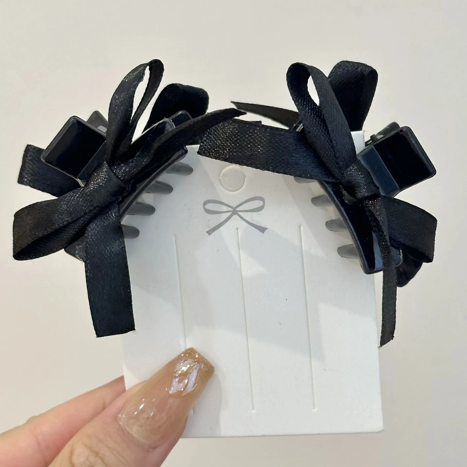 2 Stücke Frauen Kleine Schleife Haarklammern Süße Prinzessin Kopfbedeckung Fransen Haarspangen Haarspangen für Mädchen Mode Haarschmuck – Detail 6