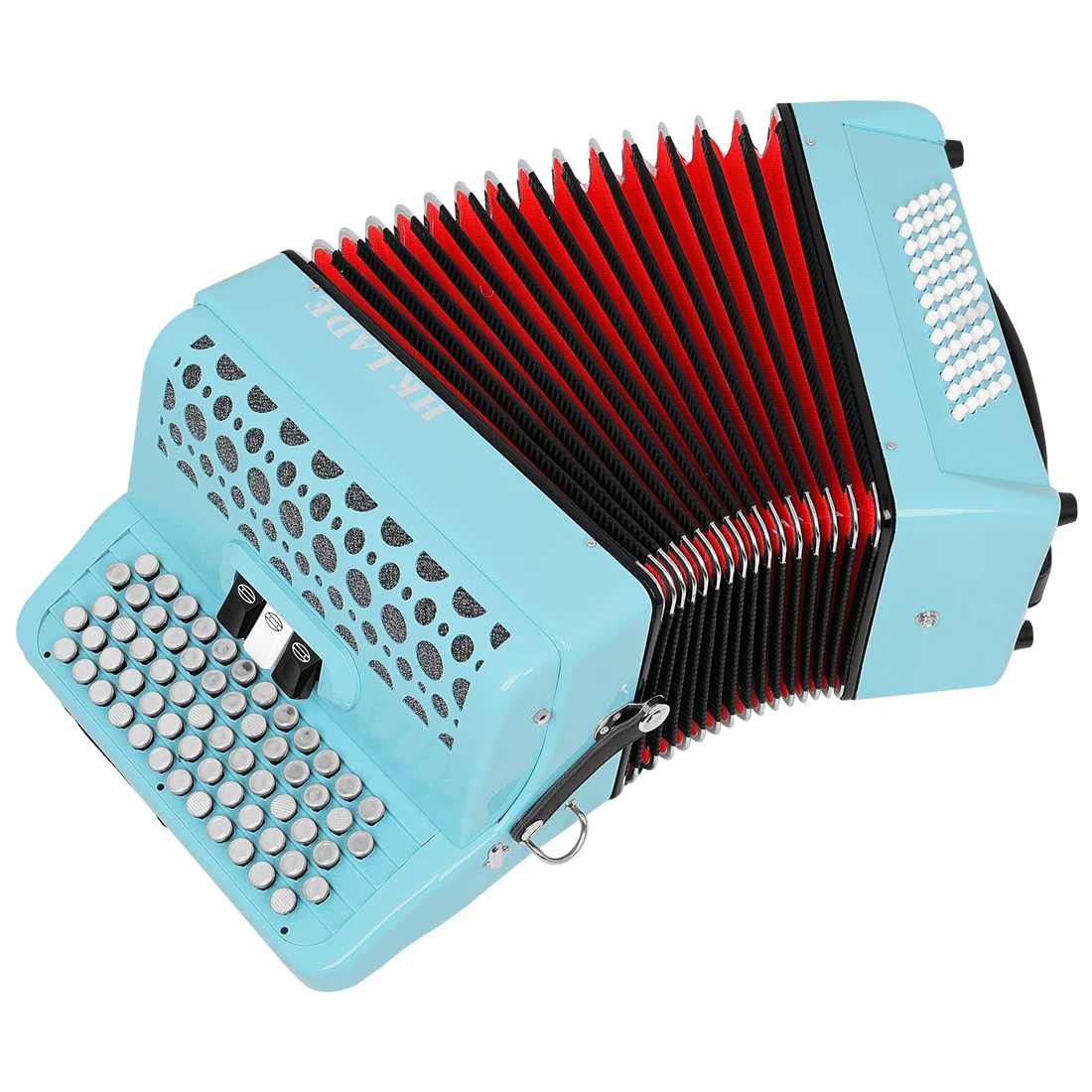 HK.LADE AH-300 Bayan Accordion 62 مفتاحًا 60 Bass أكورديون متعدد الصوت مع أداة لوحة مفاتيح حقيبة لأداء الدرجات