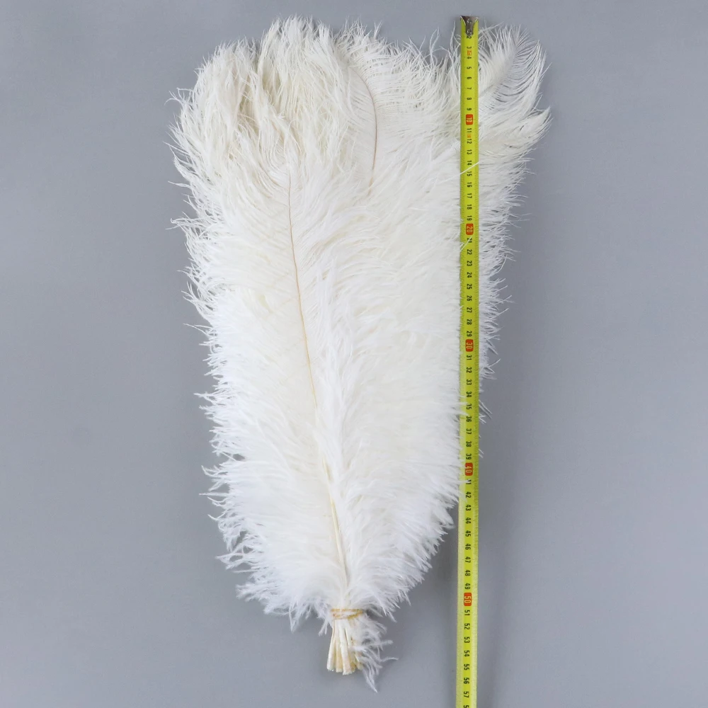 10Pcs White Ostrich Feathers for Crafts Home Party Wedding Decor Natural 15-55cm Ostrich Plumes Table Centerpiece Decoration