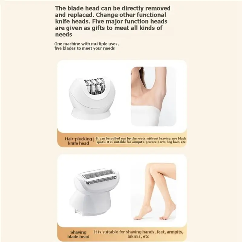 [Annual Specials] Electric Hair Trimmer 5-In-1 Women' S Body Shaver Device Private Area Shaver File Home Hair Removal Tool