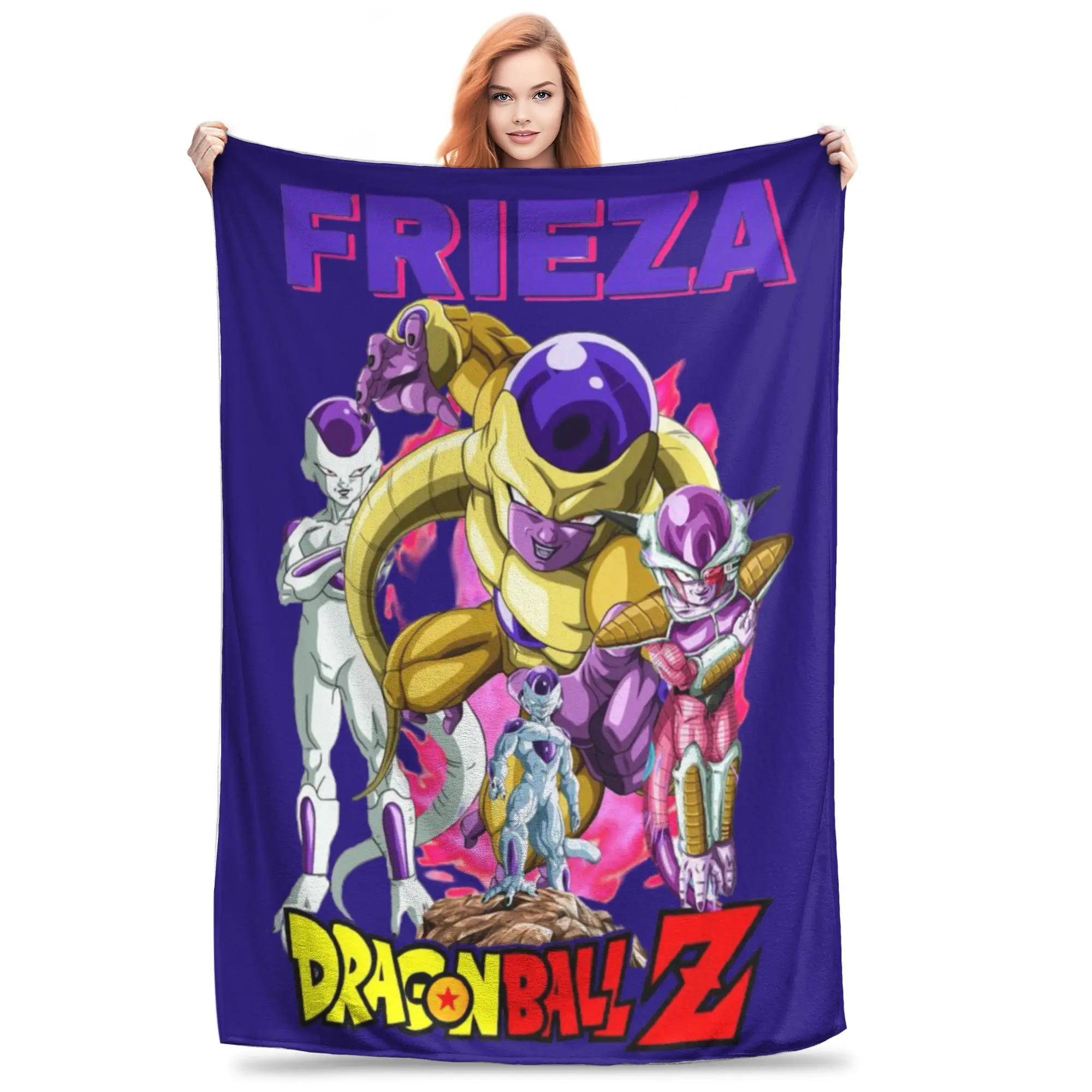 

Dragon Ball Frieza Unbeaten Reign Blanket Fleece Vintage Breathable Throw Blanket for Bedding Lounge Winter,