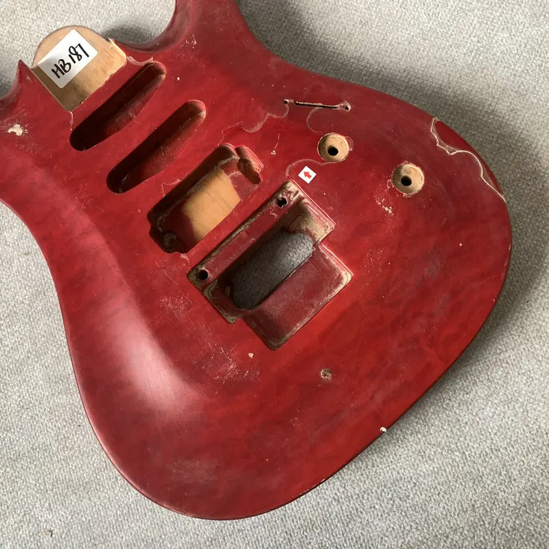 HB187 Electric Guitar Body SSH Pickups Quilted Top With Solid Wood Floyd Rose Tremolo DIY Guitar Parts Replace Accessories