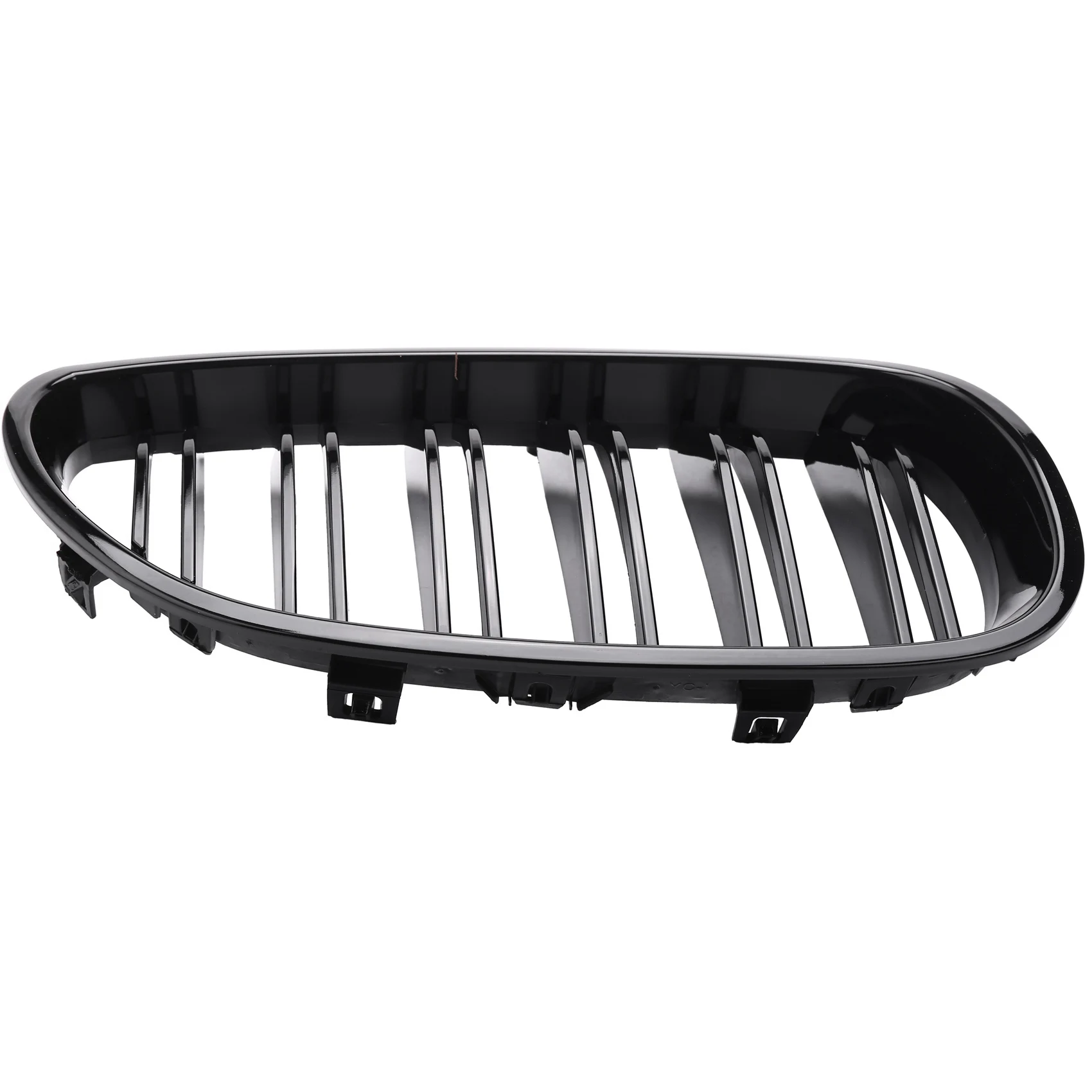 1 para czarny błyszczący przedni Grill nerkowy podwójna listwa podwójna linia maskownica do BMW E60 E61 5 serii 2003-2010 akcesoria samochodowe Coupe