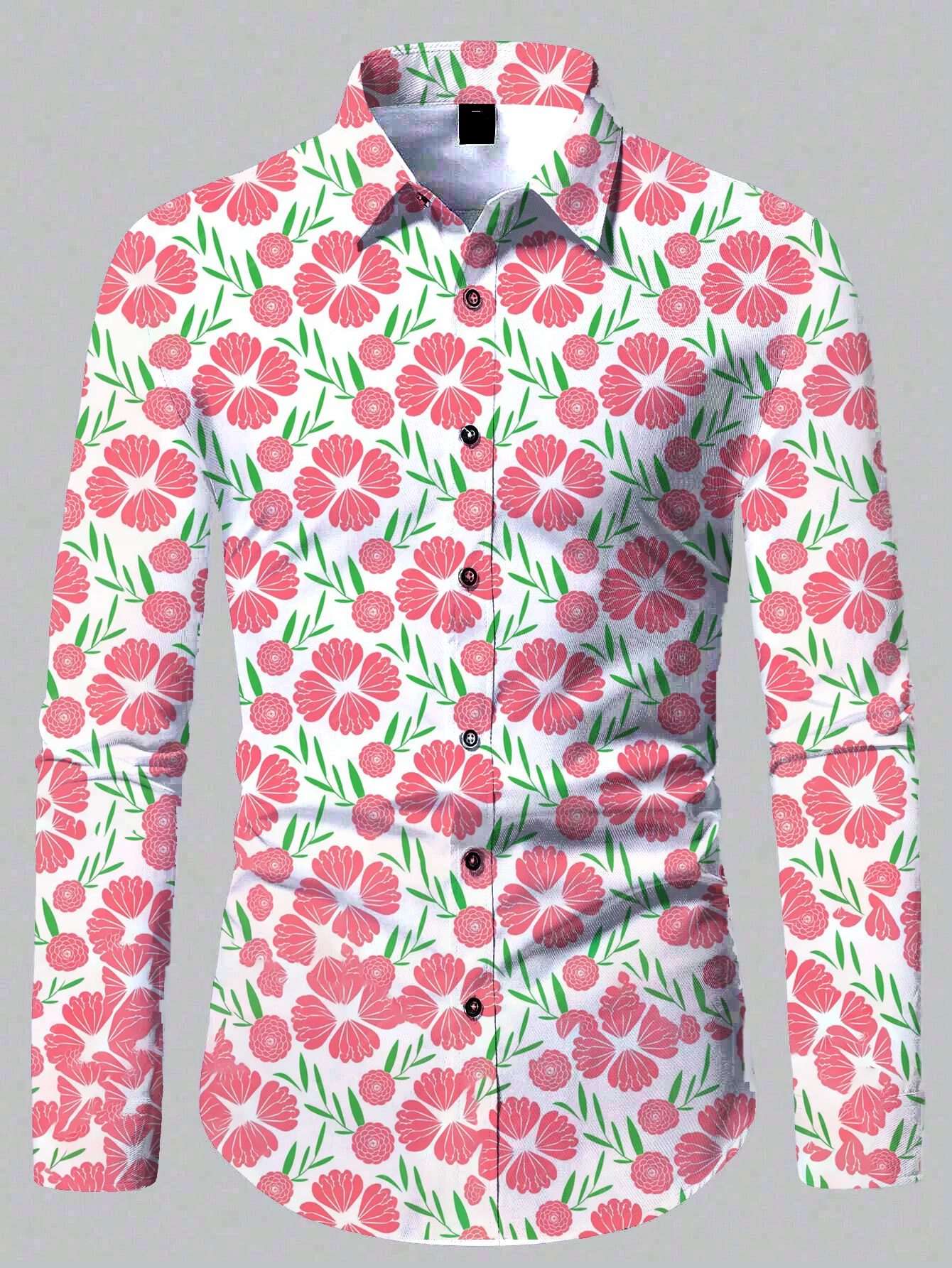 2024 New Comfortable Hawaiian Floral Style Men's Beach Party Long Sleeve Shirt Men's Outdoor Breathable Top Fashion Streetwear