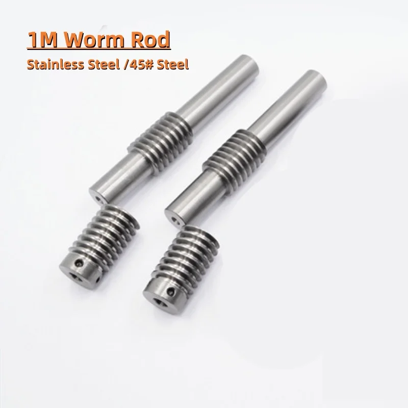 1pcs 1Module Stainless Steel/45 Steel A/B/L-Type Cyopper Worm Gear 1 Mode Transmission Ratio 1:20/25/30/40/50 Bore 5/6/8/10mm