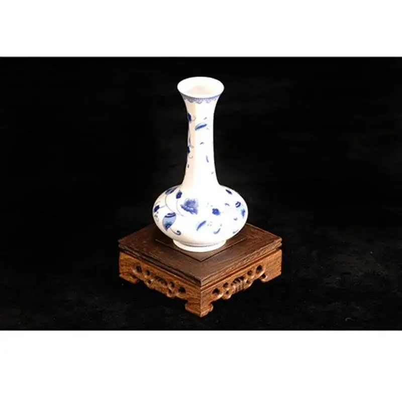 الرجعية صينية الشاي طاولة شاي حساسة صغيرة مربع إبريق الشاي قاعدة زهرية الديكور خشب متين بونساي الركيزة قاعدة خشبية صينية تقديم