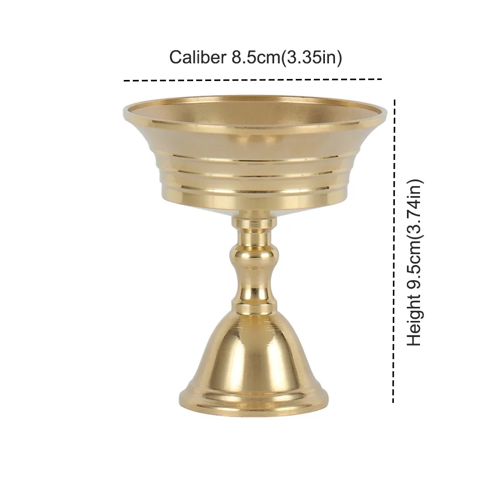 Universal Copper Butter Lamp Holder Golden Multi-Size Candle Holders Long Lamp Candlestick Festival Ornament