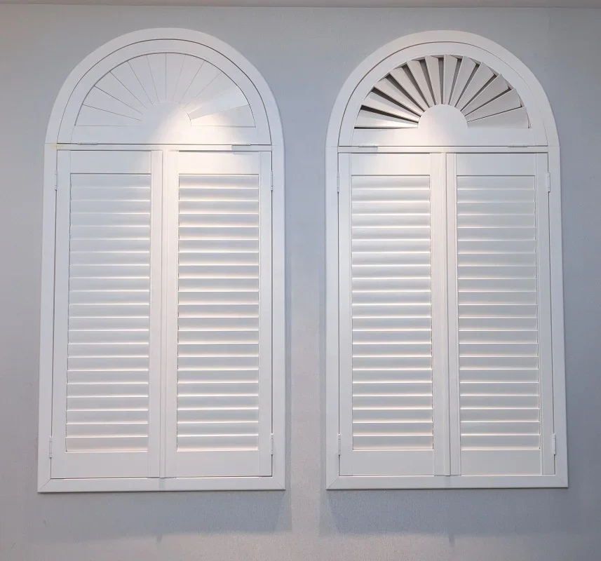 yyhcUp and Down Tracks Indoor Outdoor Wooden Aluminum Multi Fold Panel Shutters Louver Blind Window Door Customized