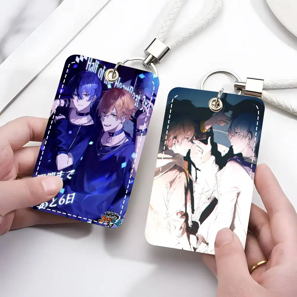 CP CB Akitoya Music Project SEKAI Card Case Keychain Access Card Bag Key Tag Ring Leather Card Holder Key Ring Access view 3