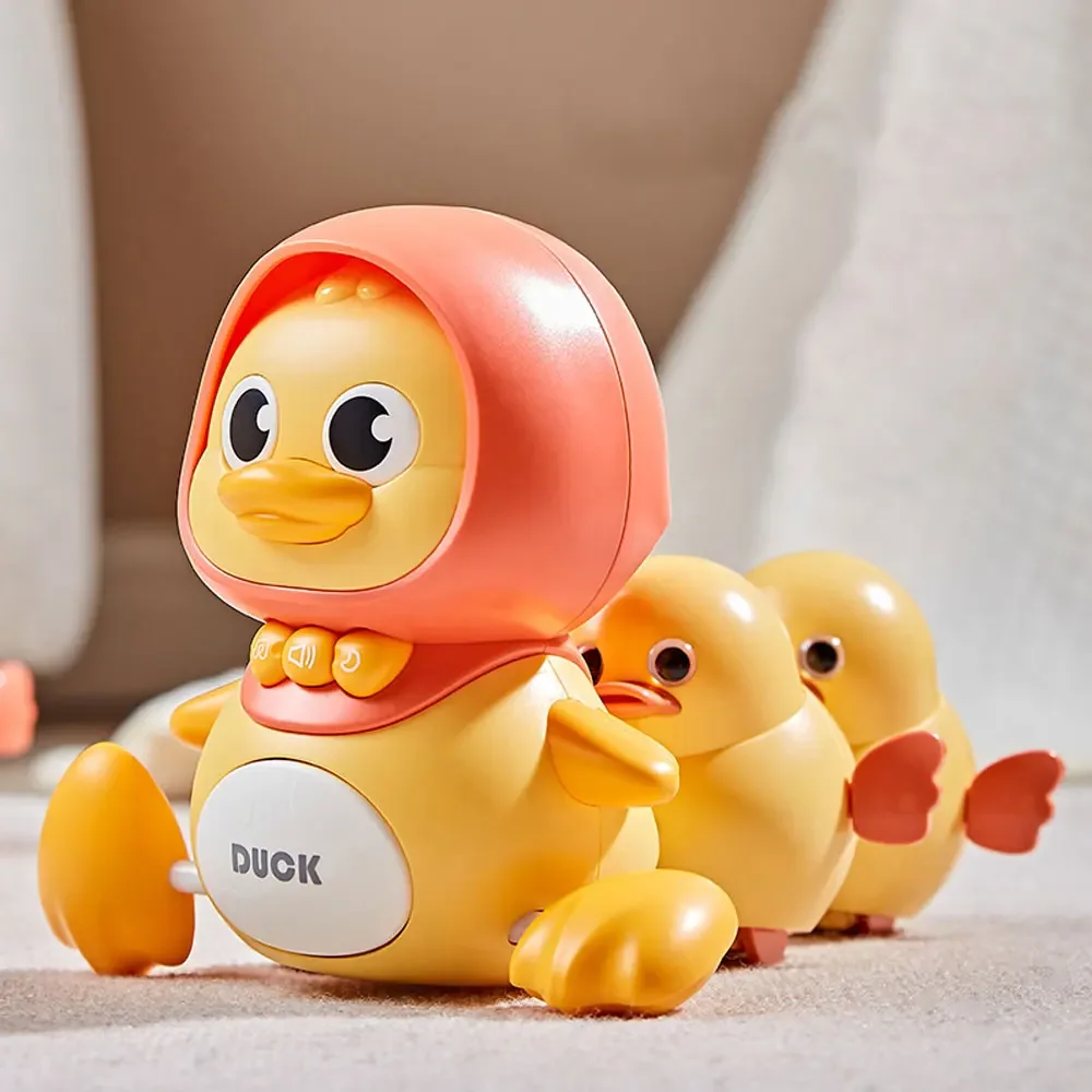 Magnetisch volgende eendspeelgoed Interactieve wandelende pratende helper voor baby's die kruipen en spreken