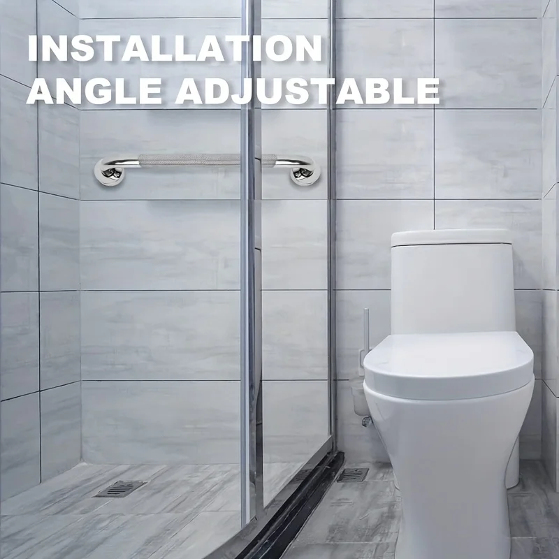 Corrimano di sicurezza per bagno in acciaio inossidabile, struttura robusta, corrimano durevole, binario di supporto