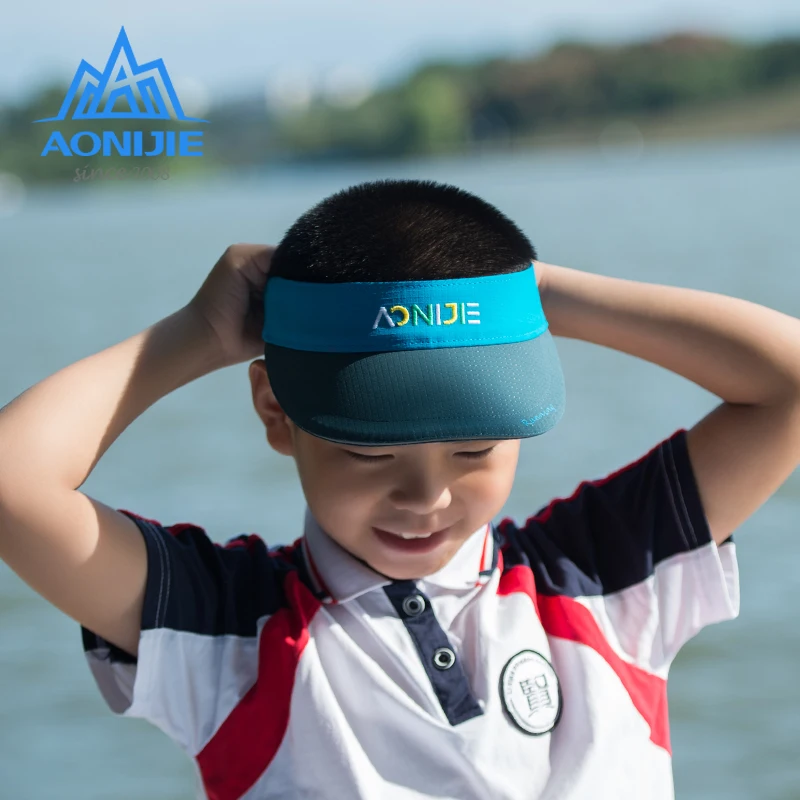 AONIJIE E4606 Outdoor Adjustable Children Sports Wide Sun Visor Cap Hat for 5 To 12 Years Age Running Golf Fishing Marathon Race