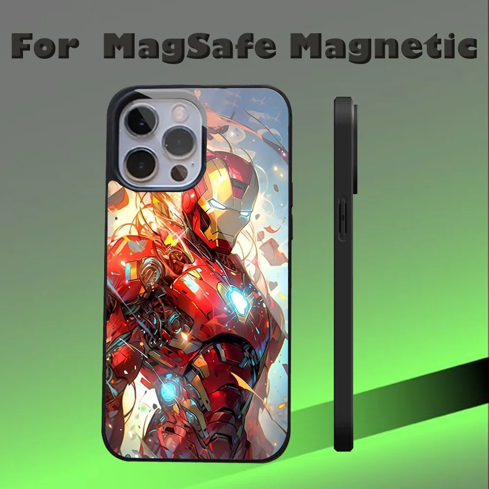 Hero I-Iron Man Phone Case For IPhone 16 15 14 13 Pro Max 11 12 Mini Alex Mirror For Magsafe Wireless Charging Cover