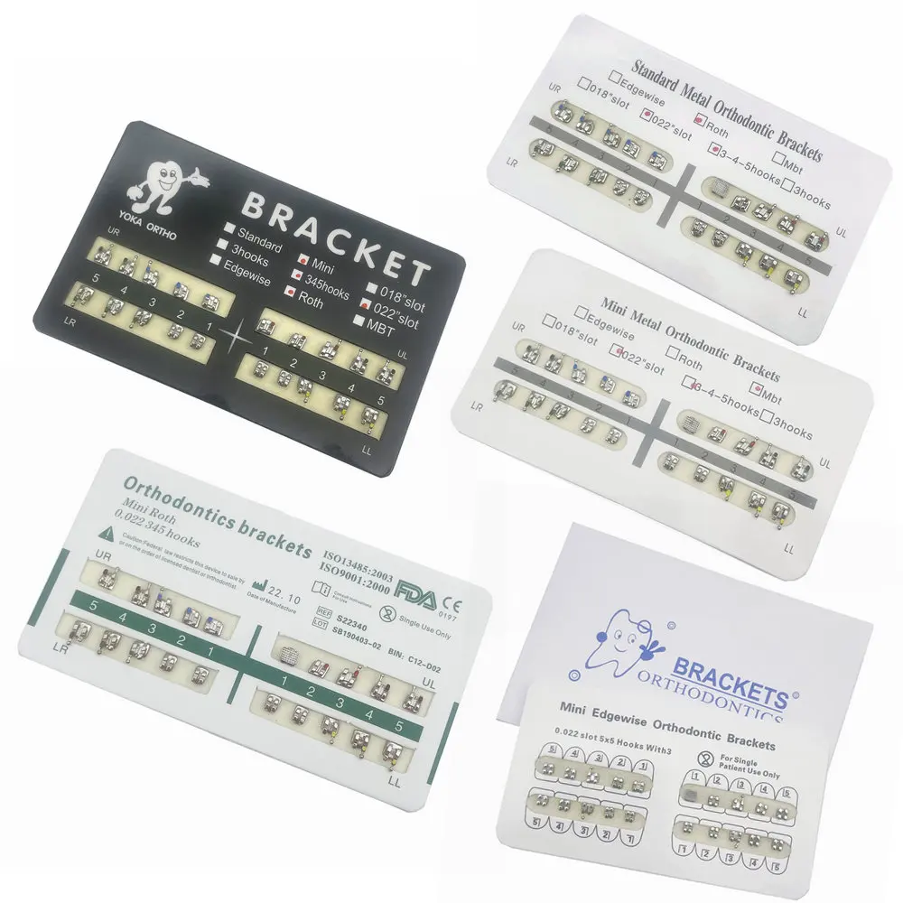 

1pack Dental Orthodontic Metal Braces Bracket Mini Roth/MBT/Edgewise 022 Hooks 345 Dental Bracket Dentist Product