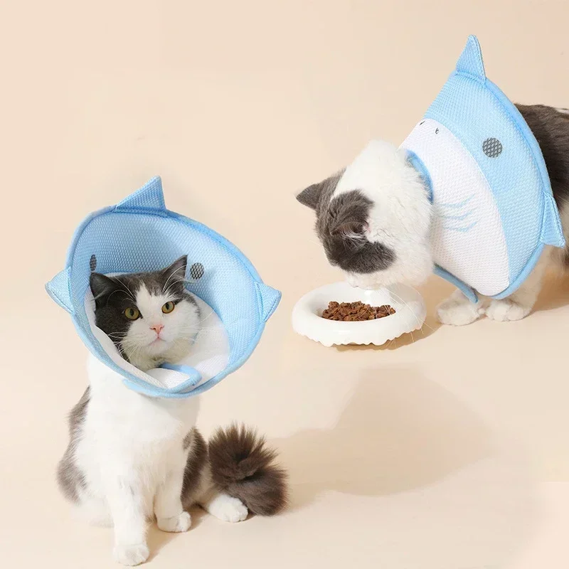 Katzenkegelhalsband, verstellbares, weiches Erholungshalsband für Katzen, verhindert Lecken, Beißen, Komfort, Füttern, Dual-Style-Kleidung ​ Passend für Po – Detail 6