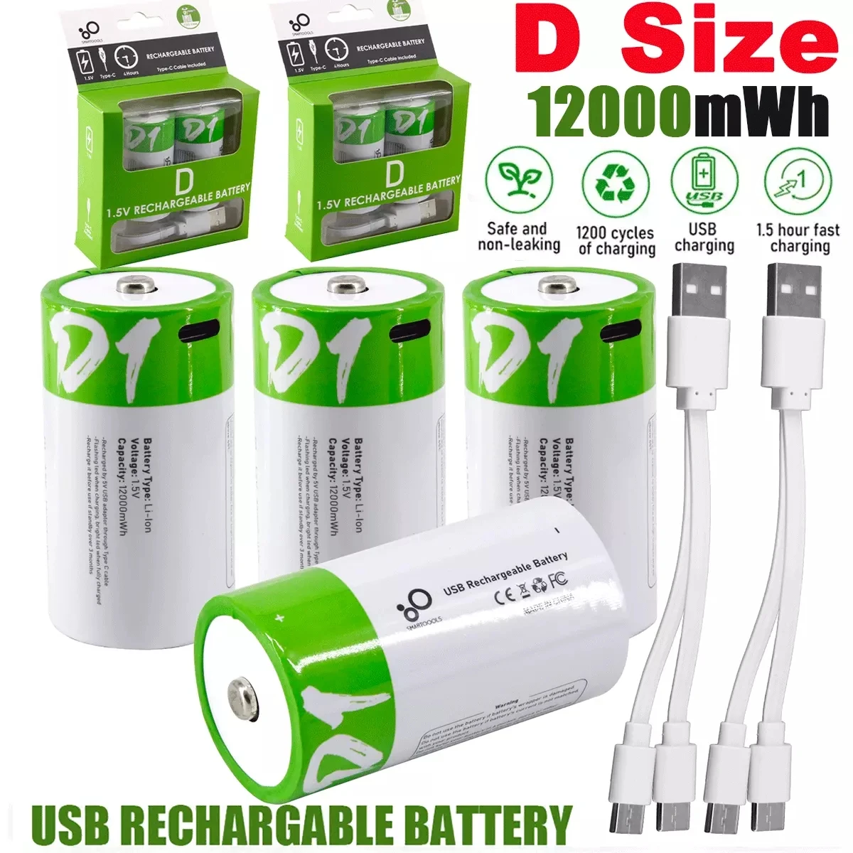 1.5V LR20 12000Mwh …