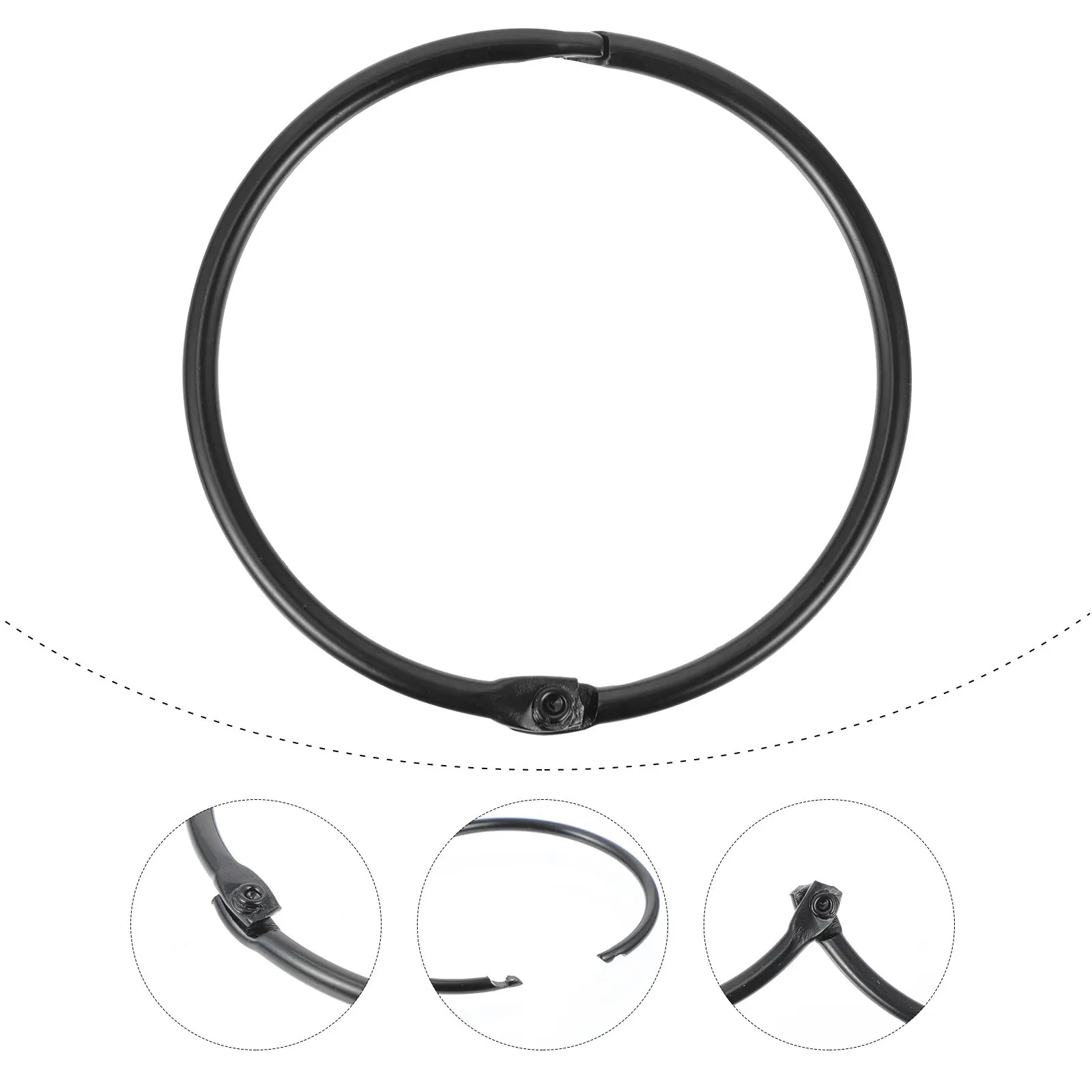 12Pcs Metal Curtain Rings Round Circular Hanging Rings High Strength Iron for Shower Window Curtains Metal Curtain Ring Decor