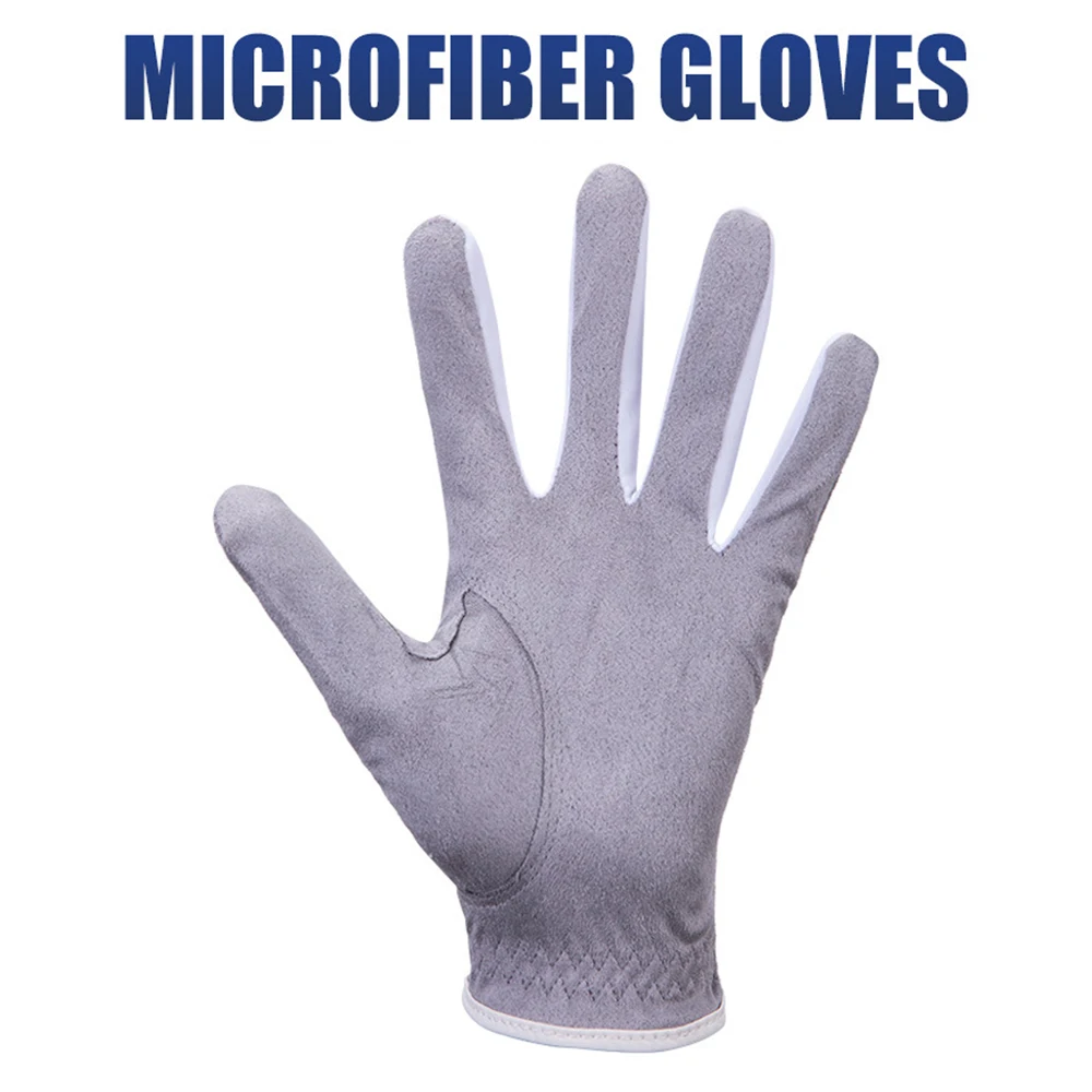 Microfiber Fabric Golf Gloves for Men, Left Light Hand, Soft, Breathable, Non Slip, Pure Sheepskin, Anti-slip Granules