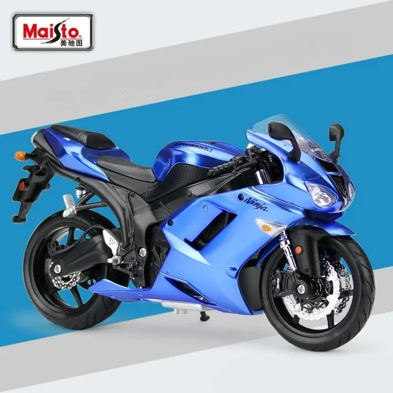 

Maisto 1:12 Ninja ZX 6R Модель автомобиля Литая под давлением металлическая модель Спортивная гоночная модель мотоцикла Коллекционные предметы B308 Литой под давлением автомобиль из сплава