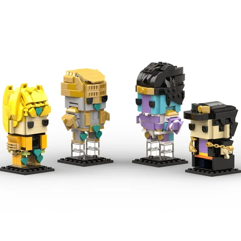 319 pz MOC Jotaro Star Platinum Brickheadz JoJo S Modello Building Blocks Architettura Creativa Idea Regalo Di Natale Giocattolo di Mattoni Per Bambini