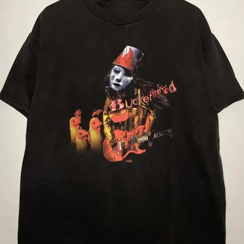SALE Vtg Buckethead Band Live In Concert Cotton Full Size Black T Shirt