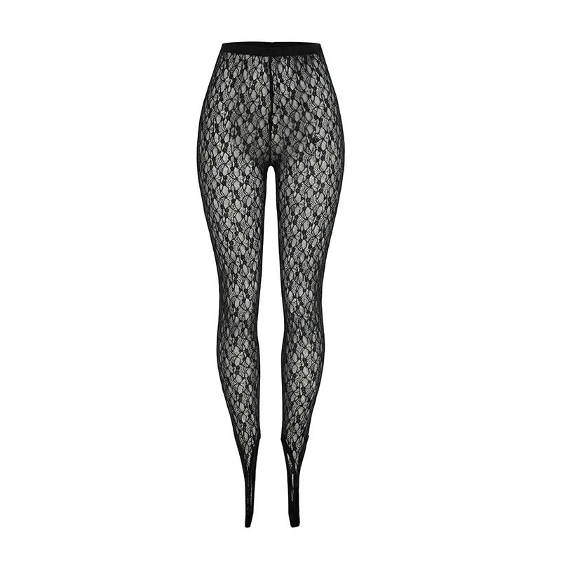 

New European and American style slim fit and sexy spicy girl lace tight fitting pants