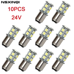 NSXINQI 10pcs 24V 5050 13SMD Car Truck LED Bulb Light 1156 BA15S P21W 1157 BAY15D P21/5W Bulbs Brake Light Turn Signal Lamp