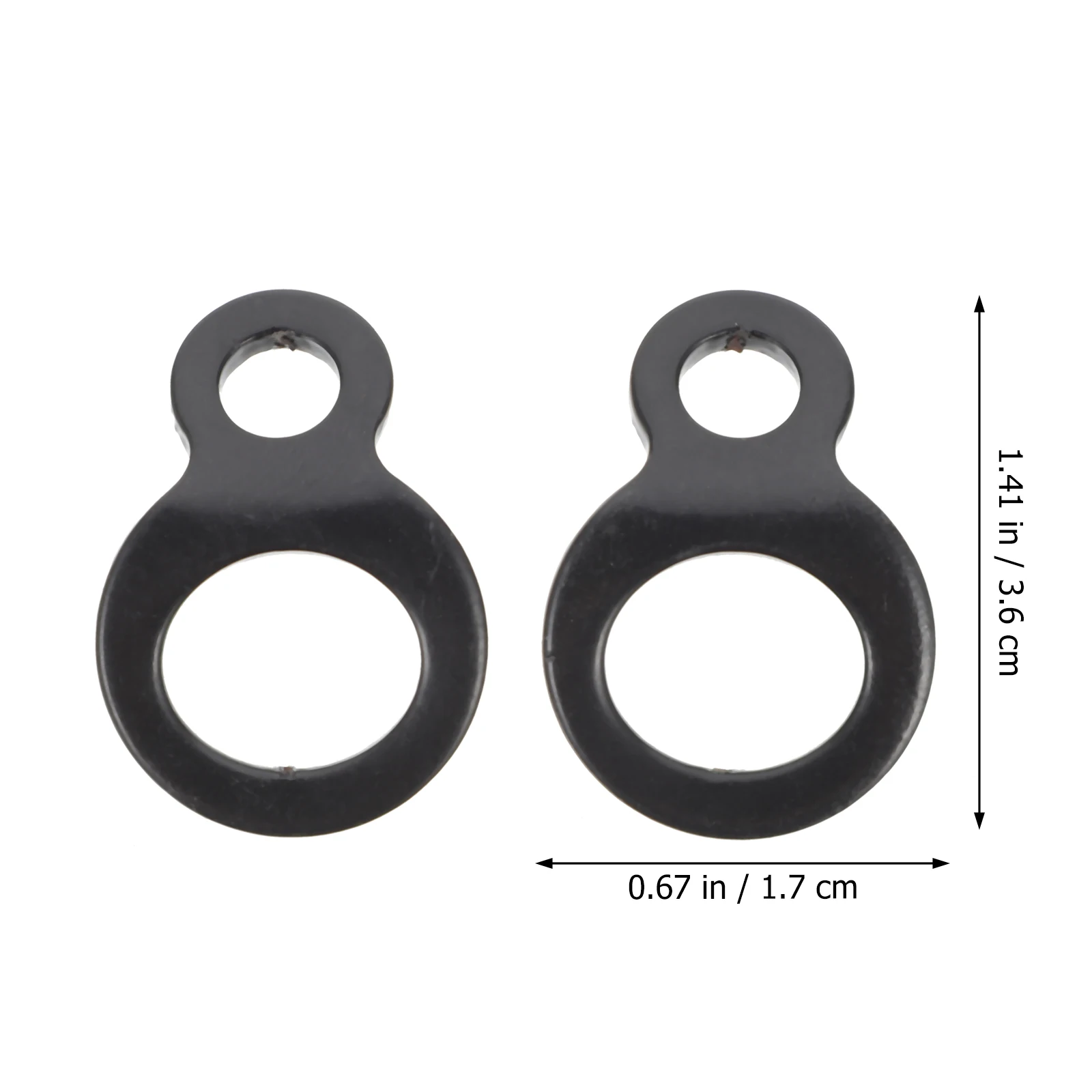 

2pcs Trailer Towing Hooks Heavy Duty Stainless Steel Pull Rings For Truck Motorcycle Fixed Tie Down Shackles Black