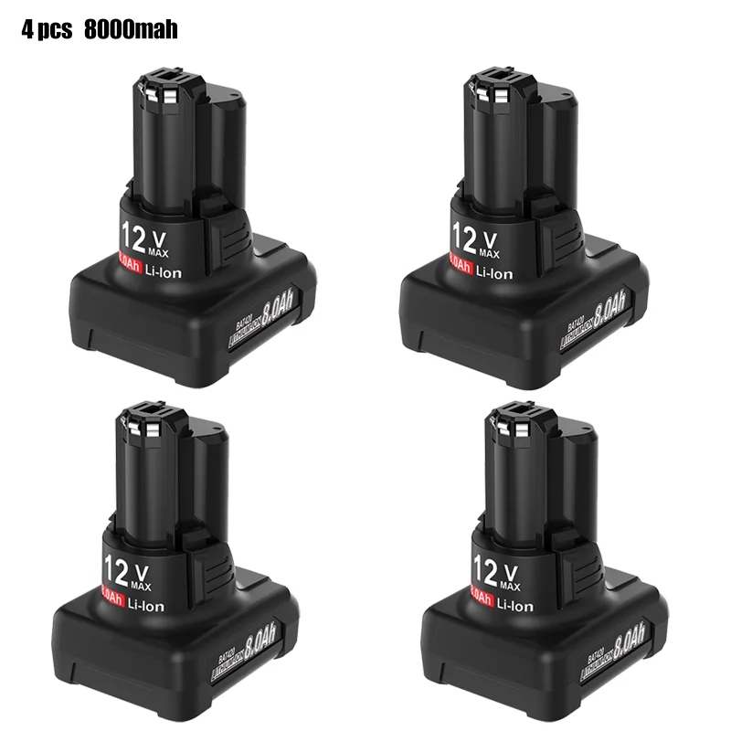 Voor Bosch BAT420 Batterij 12V 8000mAhOplaadbare BAT412A BAT413A D-70745Gop 2607336013 2607336014   Vervanging van gereedschapsbatterijen