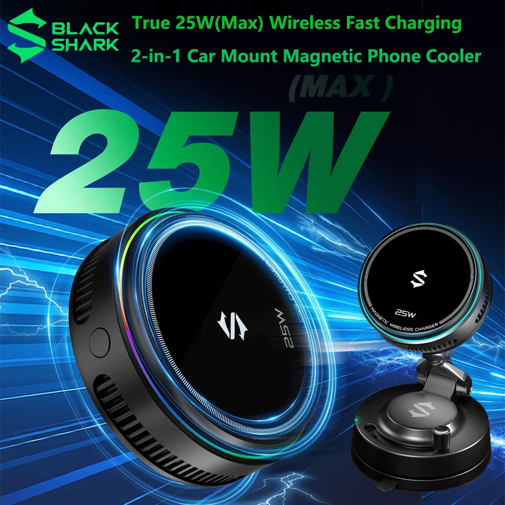 black-shark-true-25w-max-wireless-fast-charging-2-in-1-car-mount-magnetic-mobile-phone-cooler-ai-temperature-control-radiator