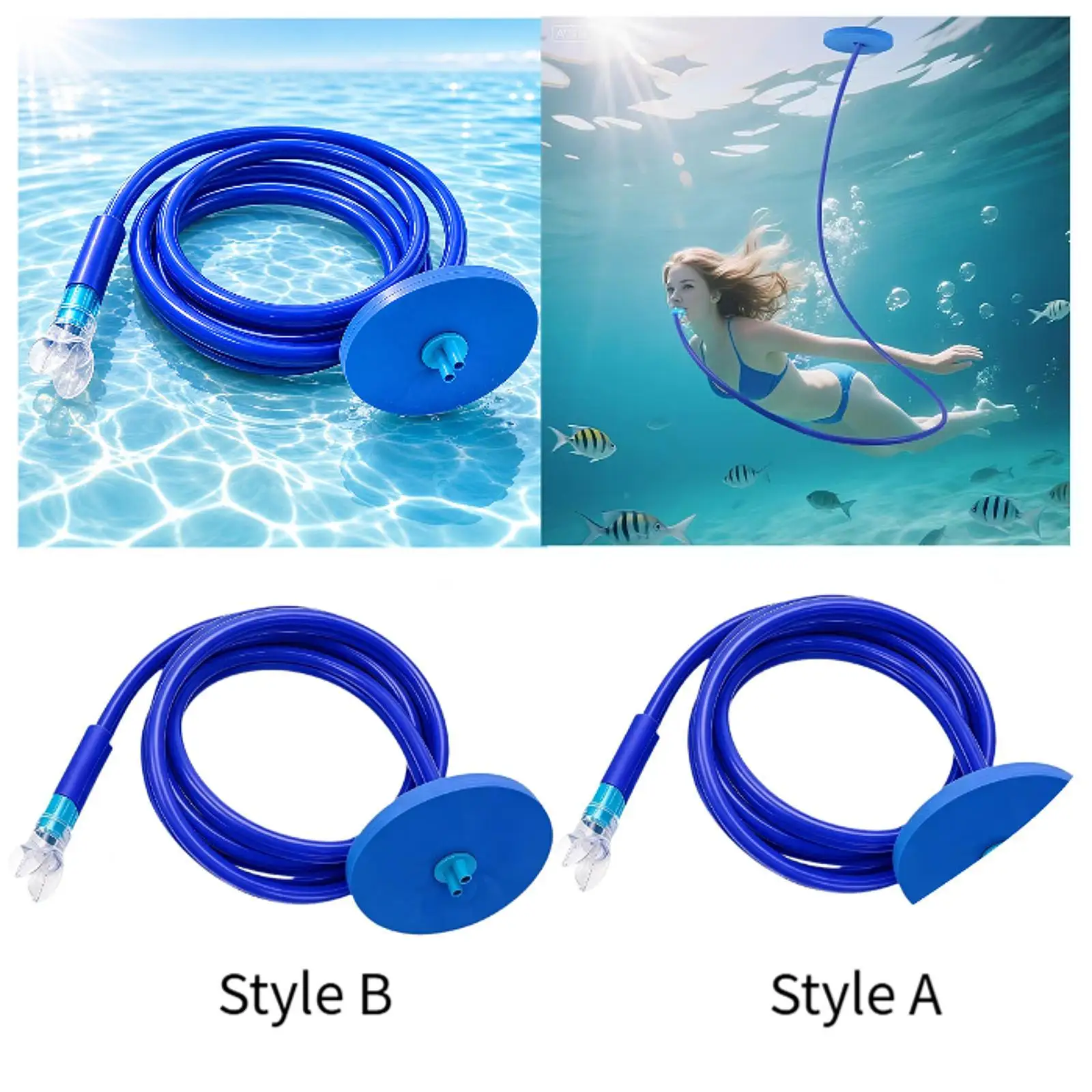 Foldable Snorkeling Breathing Tube Soft Mouthpiece Full Dry Diving Snorkel Equipment for Men Women Water Sports