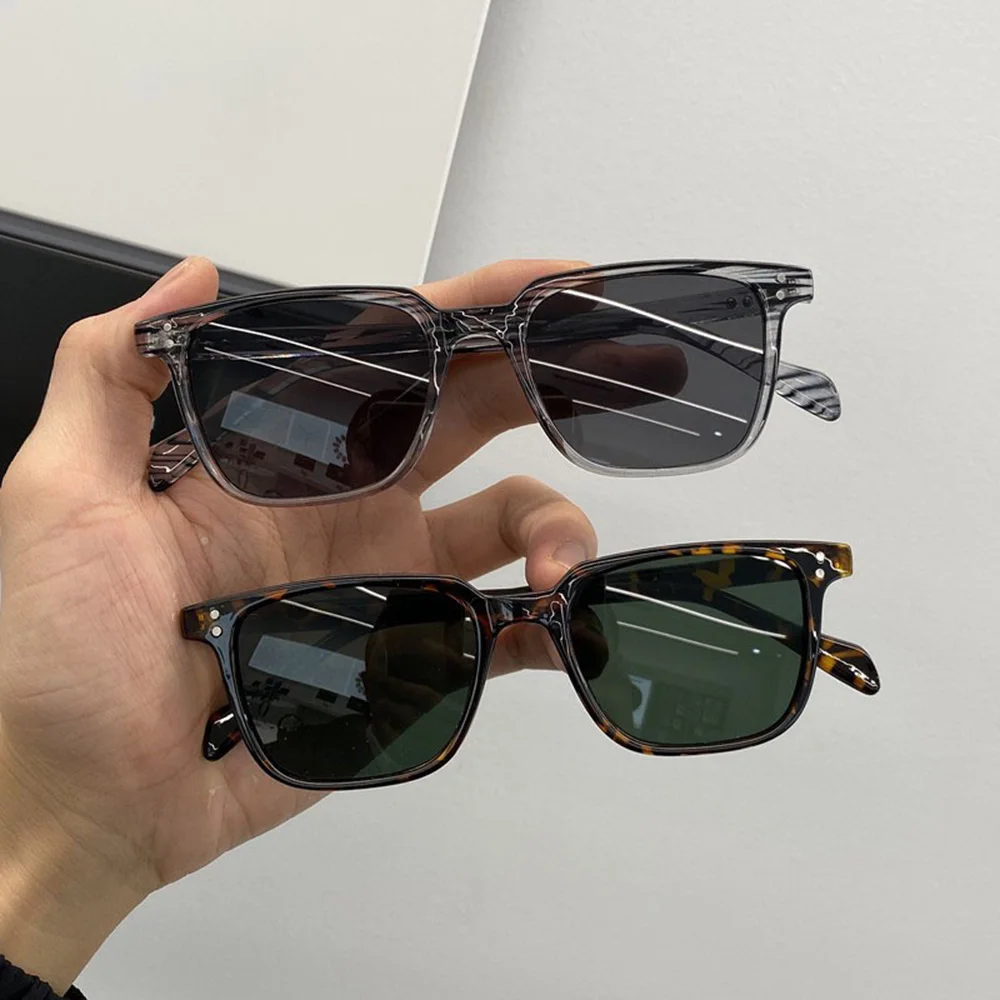 نظارات شمسية بإطار مربع أنيق للنساء والرجال كلاسيكية كلاسيكية للقيادة على شكل الفهد نظارات شمسية للشاطئ للحماية من الأشعة فوق البنفسجية في الهواء الطلق