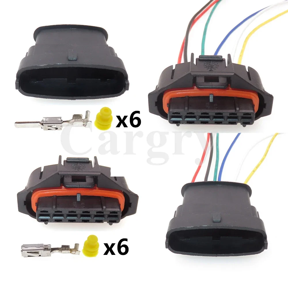 

1 Set 6P 1928403740 1928403202 AC Assembly Car Accelerator Pedal Electric Cable Waterproof Socket 1928403204 1928404629