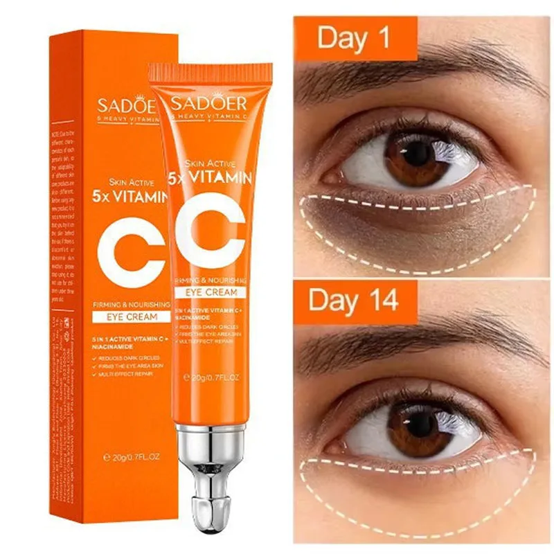 

Instant Dark Circle Removal Eye Cream VC Anti Wrinkle Firming Eye Bag Removal Anti Puffiness Fade Fine Lines Brighten Eye Care