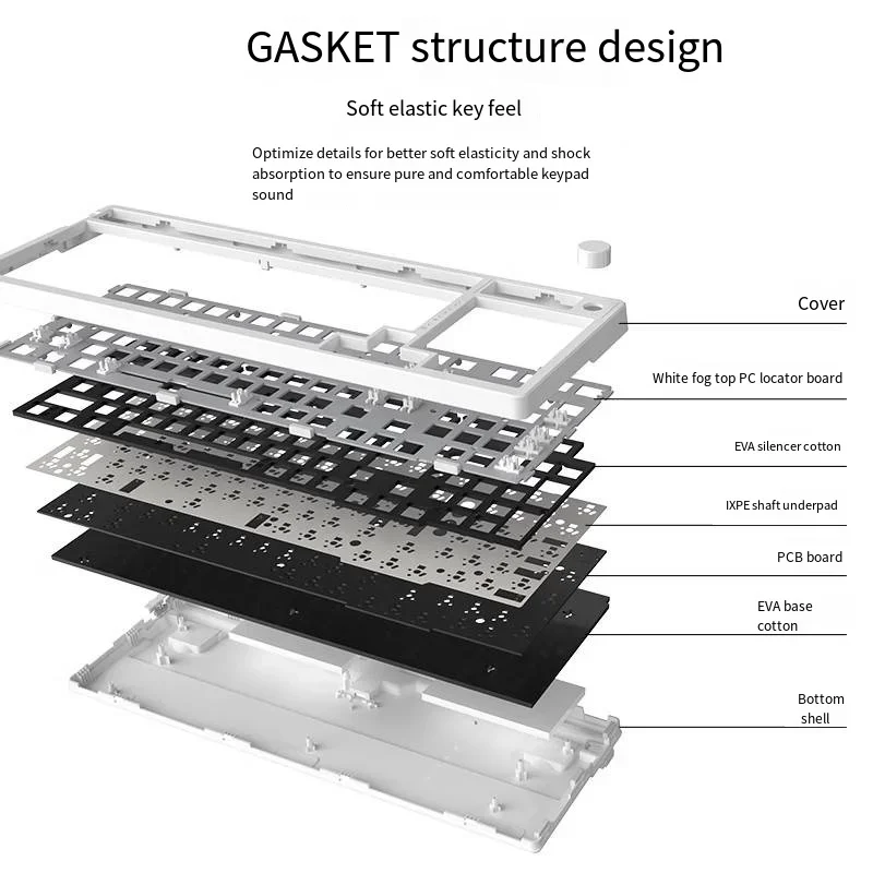 Ajazz Ak992 Mechanical Keyboard Three Model Gasket Rgb Backlight 2.4g Wireless Full Key Hot Swap Bluetooth Pc Gaming Keyboard