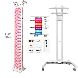 Super Power 3000w 3w 5w 630 660Nm 810 830 850Nm Near Infrared LED Red Infrared Light Therapy Panel Equipment for commercial use