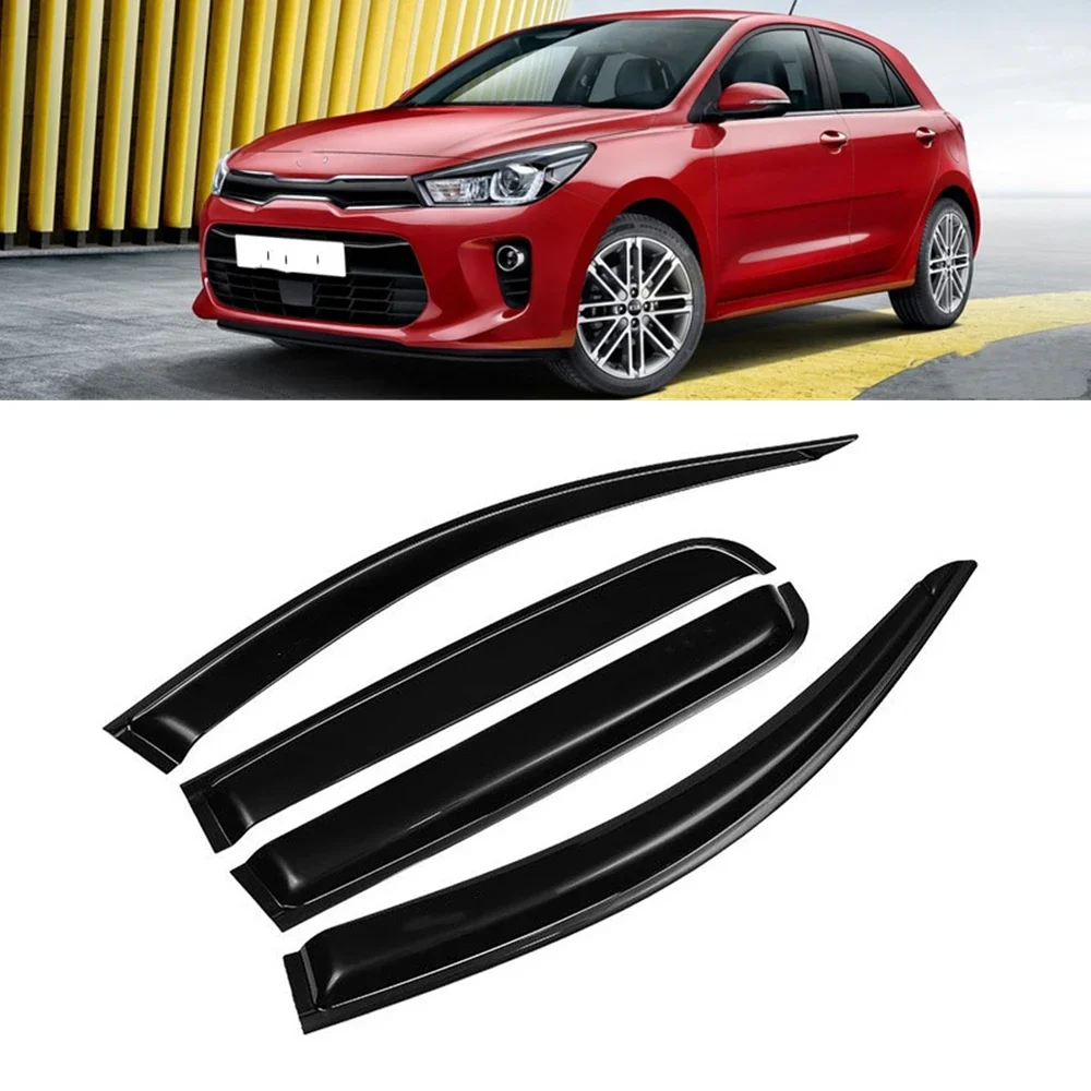 For Kia Rio 4 Hatchback Sedan 2018 2019 2020 2021+ Acrylic Window Visor Sun Rain Deflector Guard Awning Shelter Protect Cover