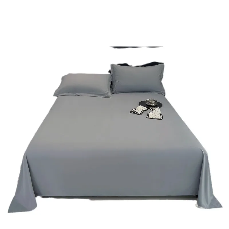 Drap de lit Simple en coton lavé, couleur unie, 1 pièce, pour dortoir d'étudiants, produit unique, couette, ensemble de trois pièces simple et Double, 2024 Ins