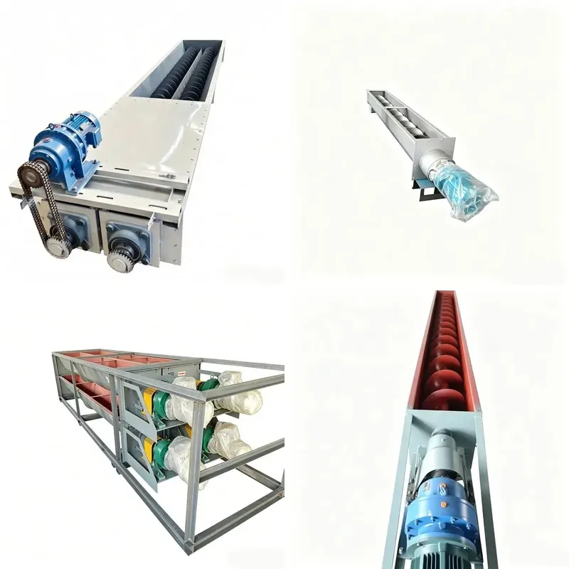 for Energy-saving Twin-screw Conveyor for Biomass Pellet and Wood Chip Processing