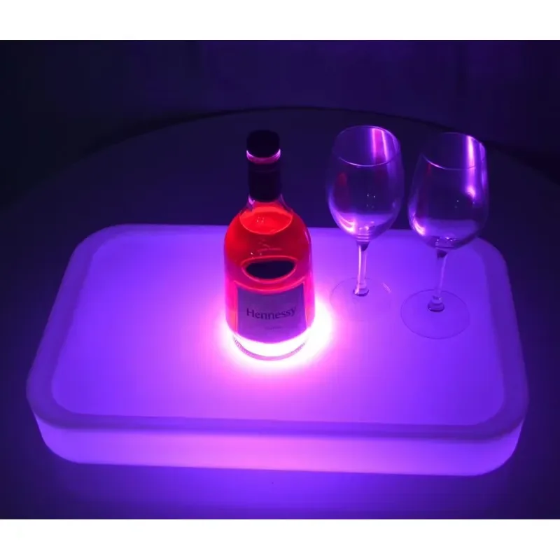 IP68 Waterproof Rechargeable LED Light Tray 202 Hot Selling Portable Illuminated Display Stand for Jewelry Showcase