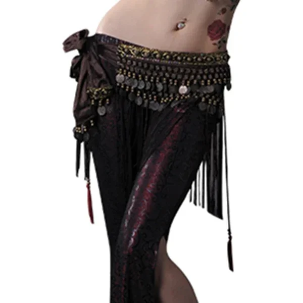 Belt Belly Dance Scarves Tribal Hip Scarf Coin Costume Fringe Tassel Belt Copper Waist Chain BellyDance Accessories