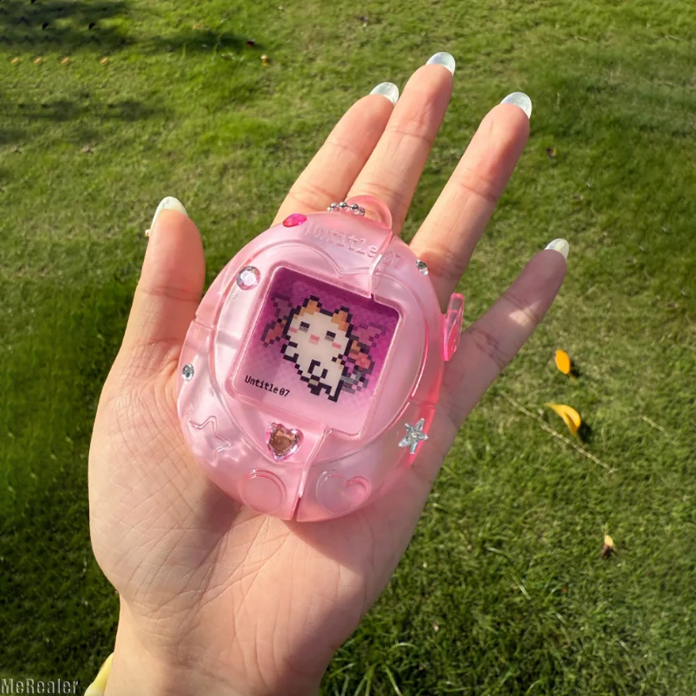 Cute For Tamagotchi Style Transparent Soft Silicone Earphone Case With Cartoon Lanyard Sticker for Airpods 4/Pro/Pro2