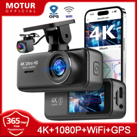 4K UHD WiFi Dash Cam for Car DVR Camera Front and Rear Dual Video Recorder Auto Night Vision WDR Support GPS 24H Parking Mode