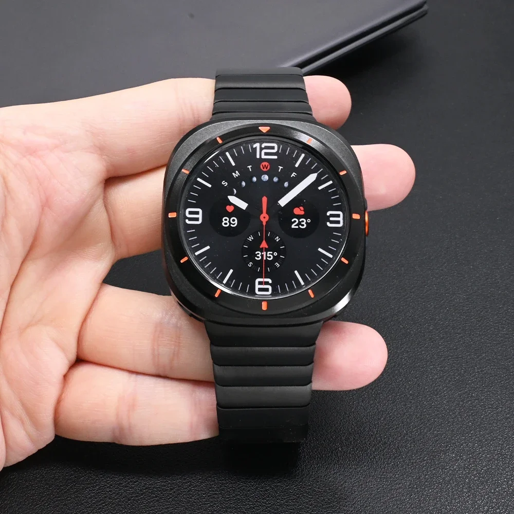 Pulseira + capa de relógio para samsung galaxy watch ultra 47mm capa de liga de alumínio + pulseira galaxy ultra 47mm pulseira de aço inoxidável correa