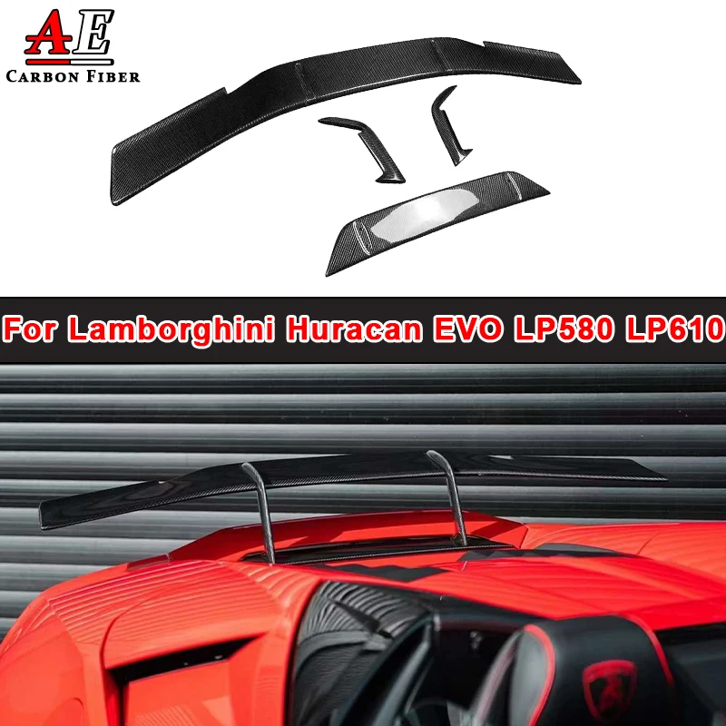 

Carbon Fiber Spoiler Rear Wing Spliter Trunk Lip Boot Cover For Lamborghini Huracan EVO LP580 LP610 N Style Spoiler Car Styling