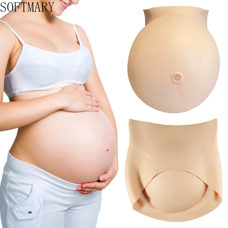 

DlY Inflatable Fake Pregnant Belly for 3-10Months, Silicone Fake Pregnancy Belly Drag Queen Breast Movie Props Role-Playing.