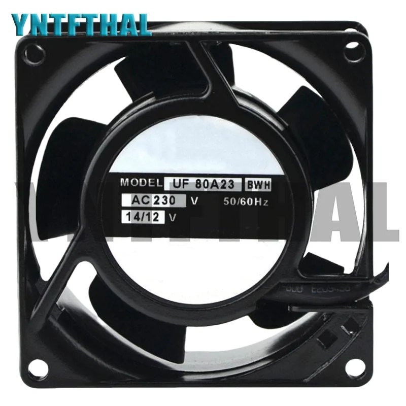 Well Tested Cooler UF-80A23BWH AC230V 50/60Hz 14/12W Two Pins 80*80*38MM Cabinet Cooling Fan 8038