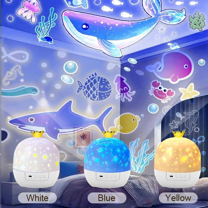 Ocean Starry Projector led Night Light Children's Constellation Galactic Projection Light 360 Degree Rotation Nebula Light