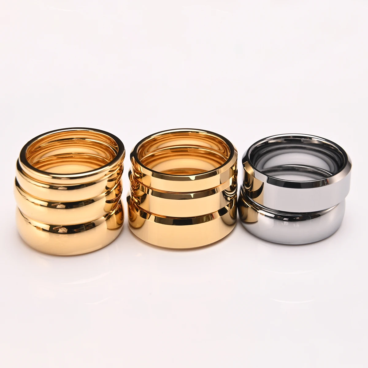 2/4/6/8mm goldener Wolframring für Damen, Anillos de Mujer, Herren, Y2K-Accessoires, Schmuck, Bague, Bijoux Femme, Herren-Eheringe – Detail 2