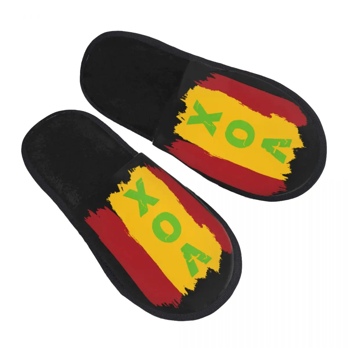 Custom Spain Vox Soft Scuff With Memory Foam Slippers Women Spanish Flag Spa House Shoes